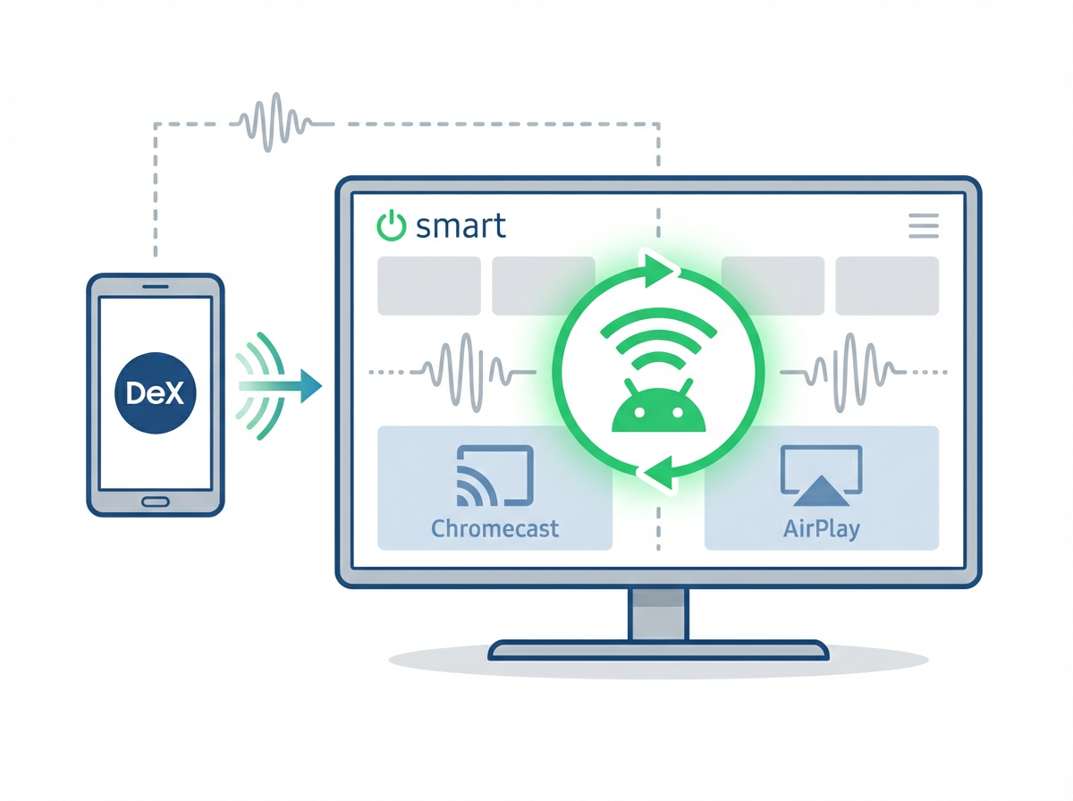 Wireless DeX on a TV/monitor: how to connect fast when you don’t control the screen
